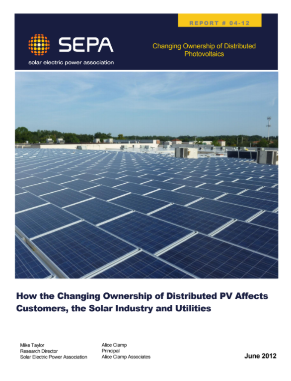Changing Ownership of Distributed Photovoltaics