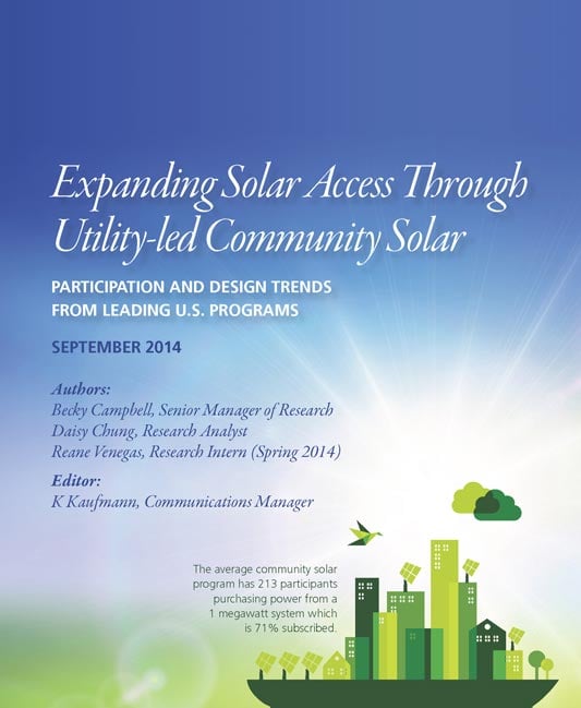 Report: Expanding Solar Access Through Utility-led Community Solar