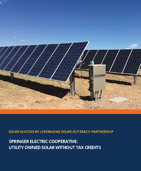Case Study: Springer Electric Cooperative: Utility Owned Solar Without Tax Credit
