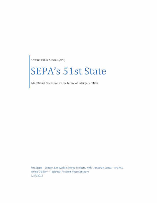 SEPA’s 51st State – Education Discussion on the Future of Solar Generation