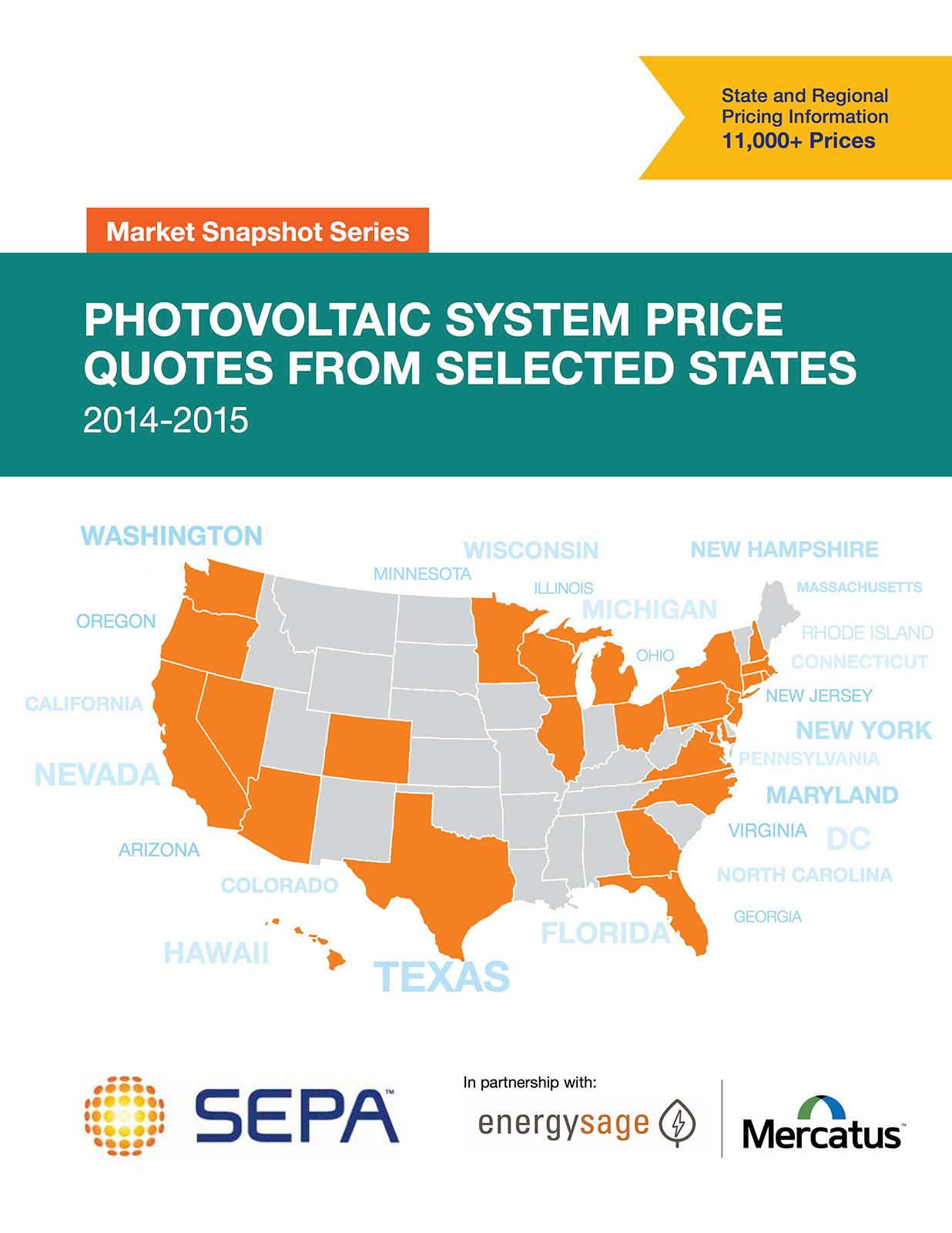 Photovoltaic System Price Quotes from Selected States (2014-2015)