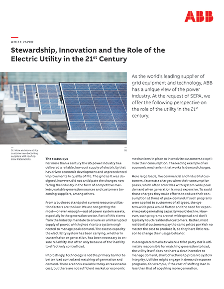 51st State Ideas I Stewardship, Innovation and the Role of the Electric Utility in the 21st Century