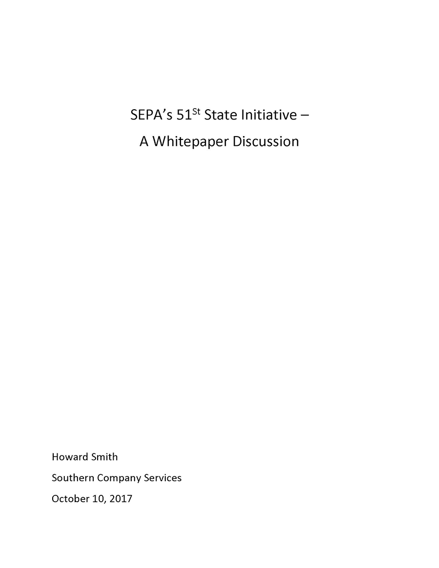 51st State Ideas I A Whitepaper Discussion (Southern Company)