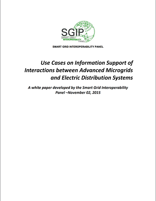 Use Cases on Information Support of Interactions between Advanced Microgrids and Electric Distribution Systems