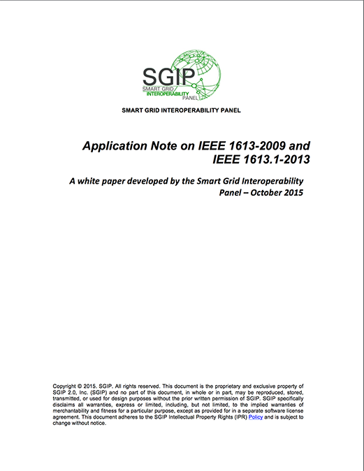 Application Note on IEEE 1613-2009 and IEEE 1613.1-2013
