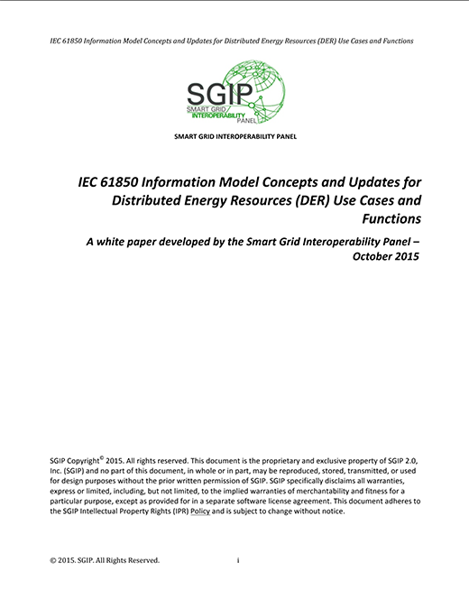 IEC 61850 Information Model Concepts and Updates for Distributed Energy Resources (DER)