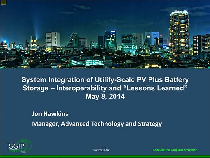 System Integration of Utility-Scale PV Plus Battery Storage – Interoperability and “Lessons Learned”