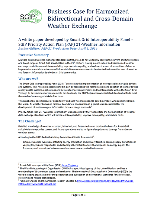 Business Case for Harmonized Bidirectional and Cross-Domain Weather Exchange