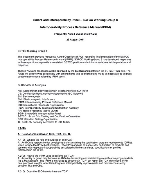 Interoperability Process Reference Manual (IPRM) FAQs