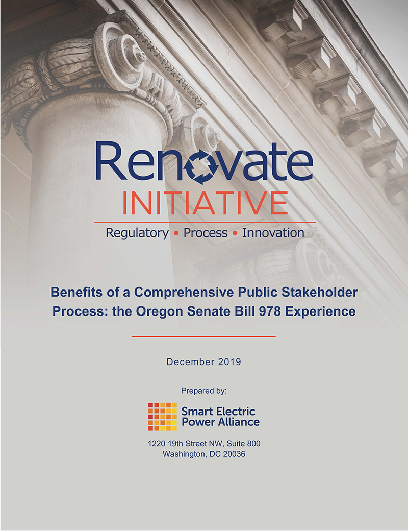 Benefits of a Comprehensive Public Stakeholder Process: the Oregon Senate Bill 978 Experience