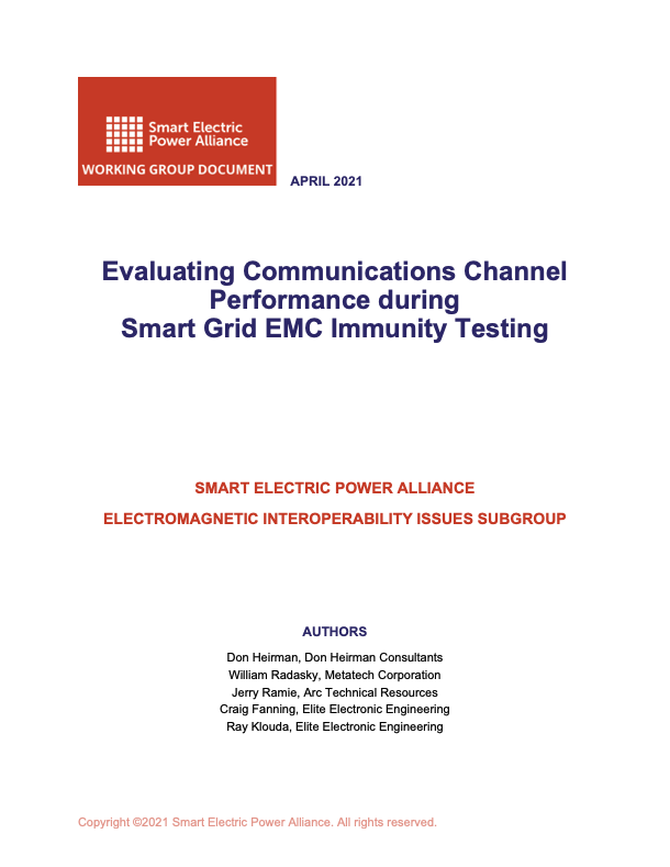 Evaluating Communications Channel Performance During Smart Grid EMC Immunity Testing