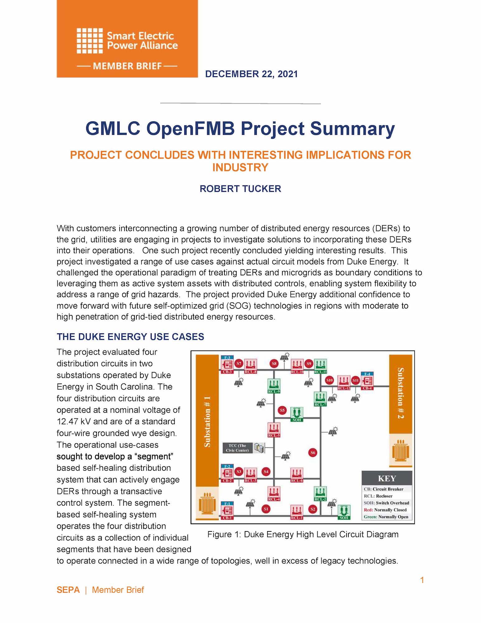 GMLC OpenFMB for Resiliency