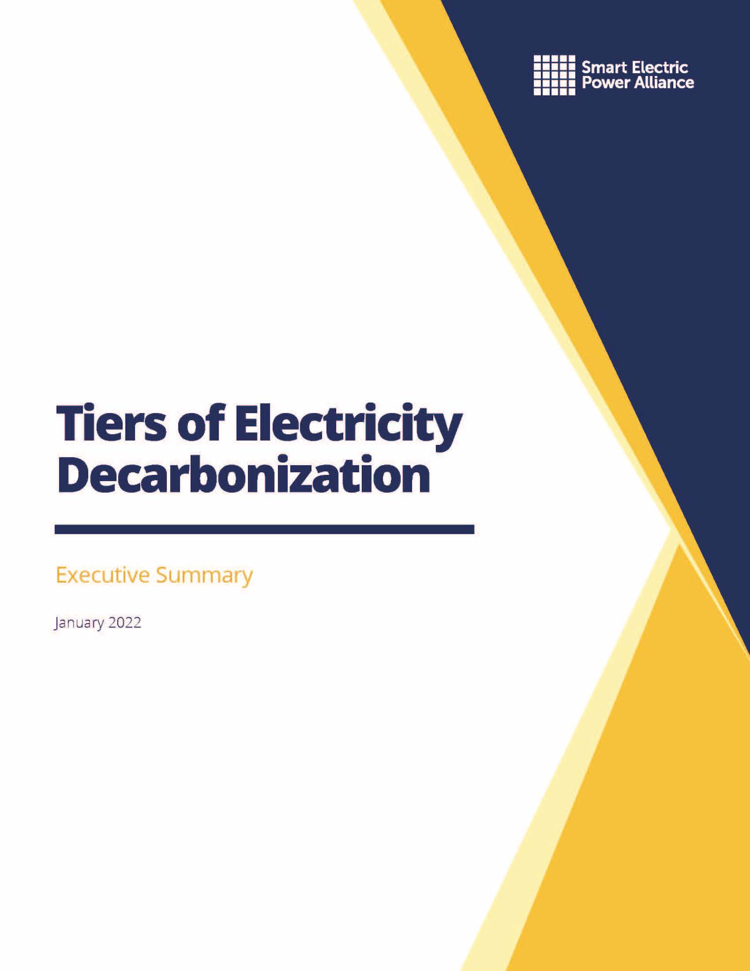 Tiers of Electricity Decarbonization Executive Summary