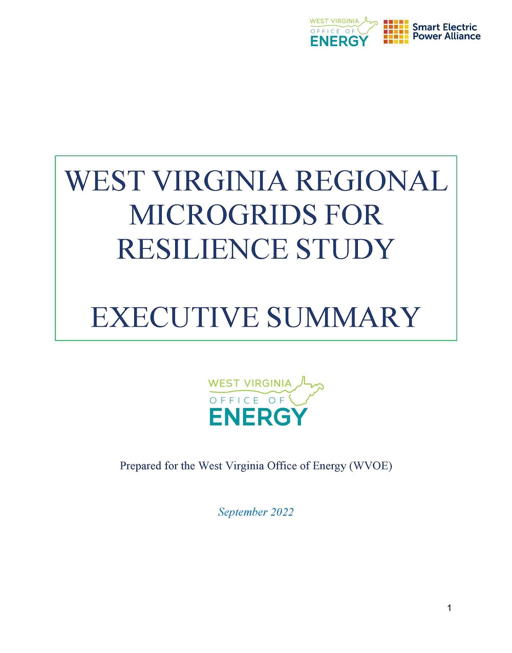 West Virginia Regional Microgrids for Resilience Executive Summary
