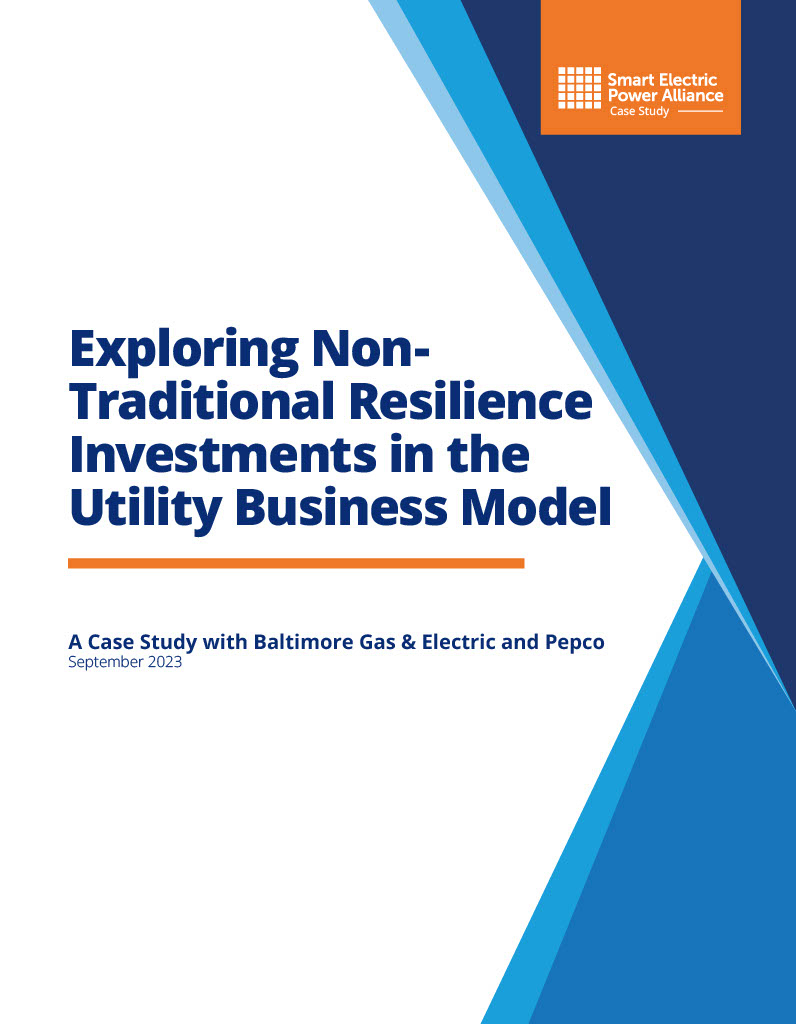 Exploring Non-Traditional Resilience Investments in the Utility Business Model: A Case Study with Baltimore Gas & Electric and Pepco