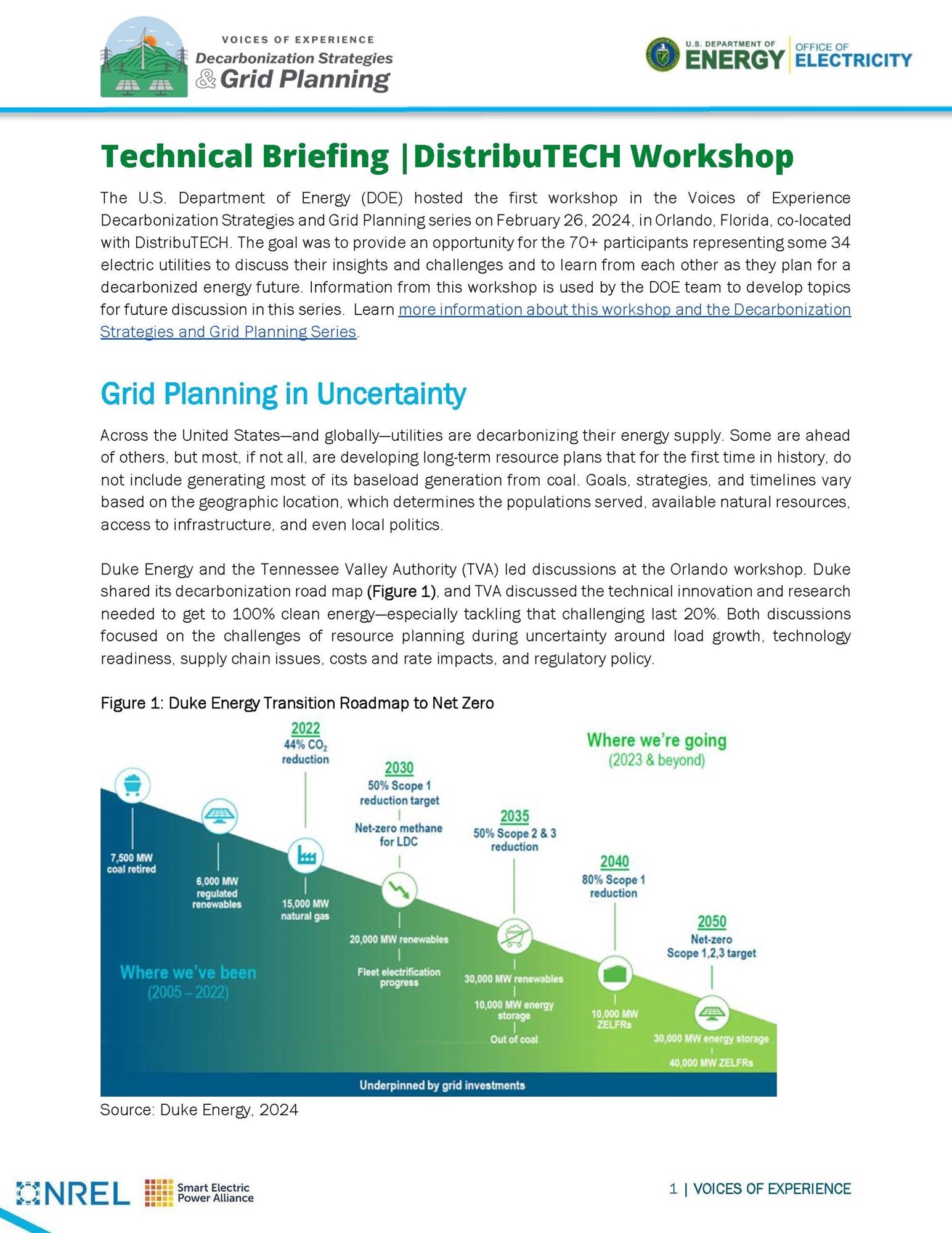 Technical Briefing on the Voices of Experience “Decarbonization Strategies and Grid Planning” Series Kickoff Workshop