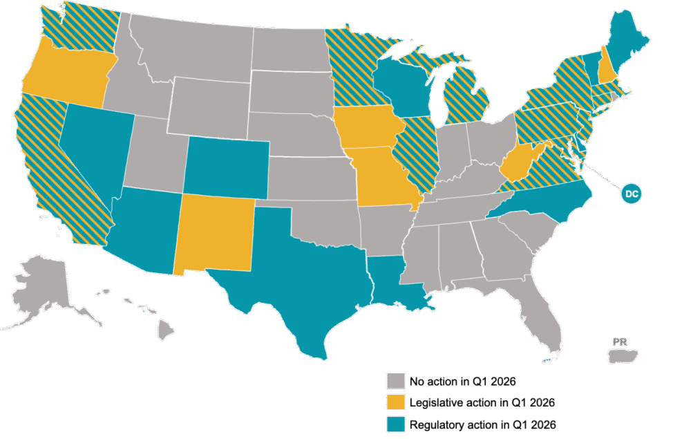 Figure 2: Legislative and Regulatory Actions Addressing VPPs and Supporting DERs, Q1 2026