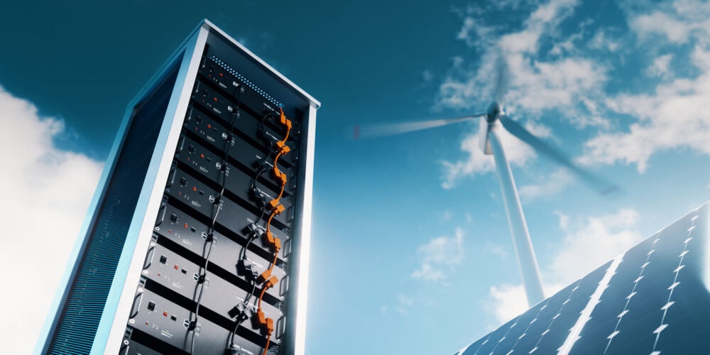 Re Energy storage cover image of solar panel and windmill
